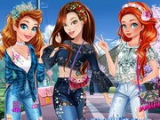 Play Disney Princesses Patchwork Jeans Game on FOG.COM