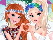 Play Anna And Elsa Summer Festivals Game on FOG.COM