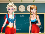 Play Elsa And Anna Highschool Fashion Game on FOG.COM