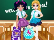Play Jasmine and Elsa - School Bag Design Contest Game on FOG.COM