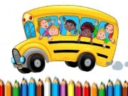 Play School Bus Coloring Book Game on FOG.COM