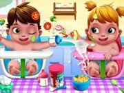 Play Baby Twins Caring Day Game on FOG.COM