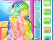 Play Princess Fashion Rainbow Hairstyle Design Game on FOG.COM
