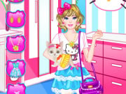Play Barbie With Kitty Game on FOG.COM